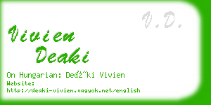 vivien deaki business card